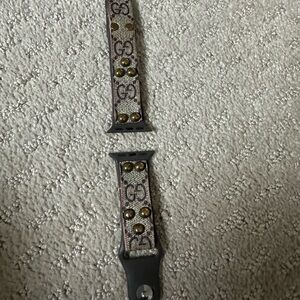 Apple Gucci Beige and Brown Watch Band - made from original gucci